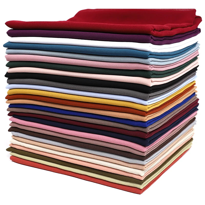 Women Muslim Chiffon Hijab Shawls Scarf Modal Cotton Jersey Hijabs Plain Soft for Woman Muslim Voile Head Wraps 70*180Cm Islamic