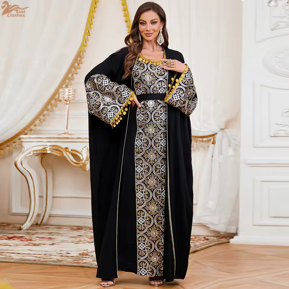Beautiful pattern black Velmora Abaya