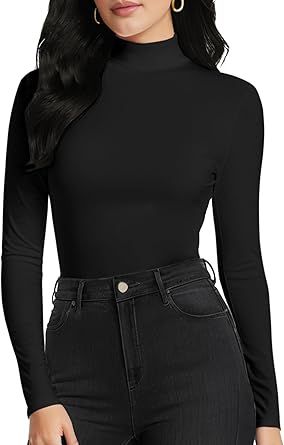 High Collar Knitted Solid Color Skin-Friendly Base Layer Top